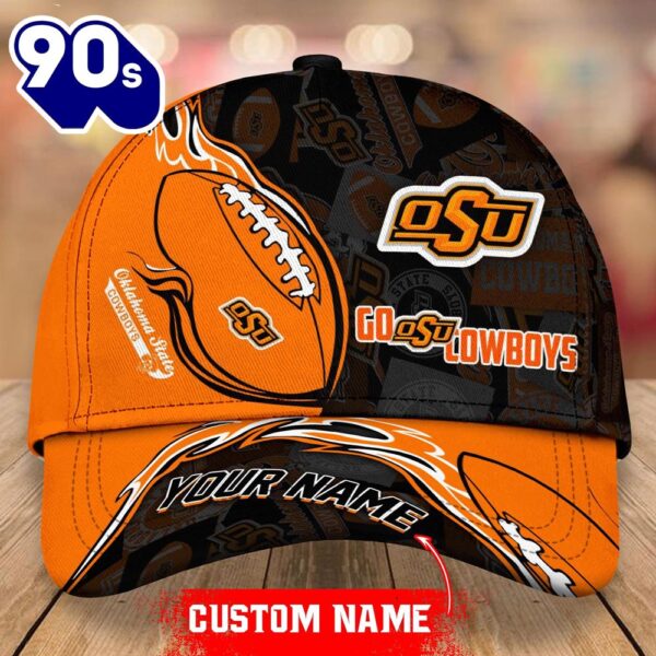 Custom Oklahoma State Cowboys Unisex Adults Adjustable Snapback Sportswear  NCAA Cap