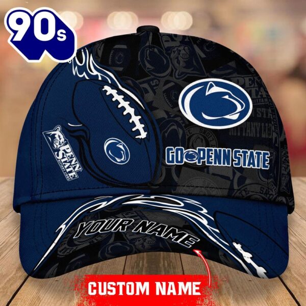 Custom Penn State Nittany Lions Unisex Adults Adjustable Snapback Sportswear  NCAA Cap