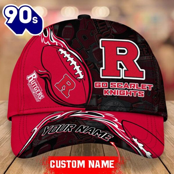 Custom Rutgers Scarlet Knights Unisex Adults Adjustable Snapback Sportswear  NCAA Cap