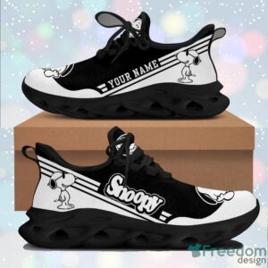 Custom Snoopy Striped Max Soul Sneaker Running Shoes Black Shoes