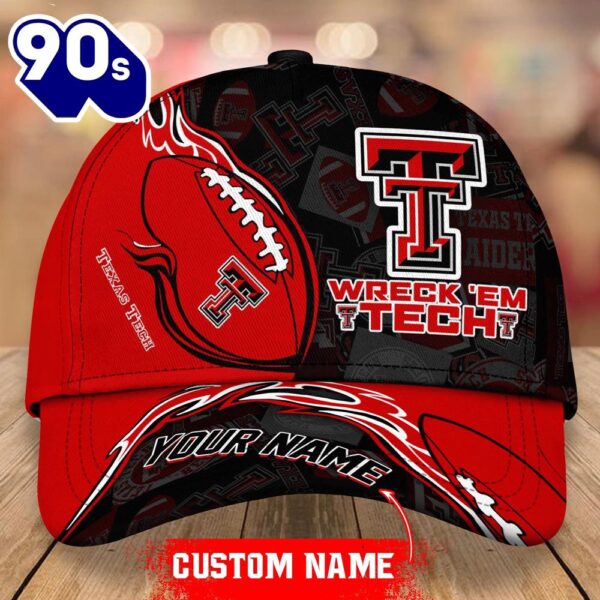 Custom Texas Tech Red Raiders Unisex Adults Adjustable Snapback Sportswear  NCAA Cap