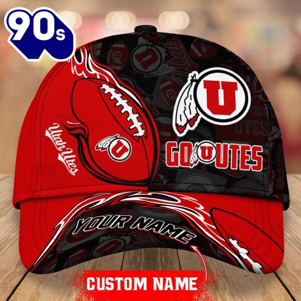 Custom Utah Utes Unisex Adults Adjustable Snapback Sportswear  NCAA Cap