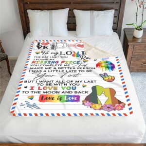 Custom With Name Love Has No Gender Lgbt Pride Love Win Blankets To My Love Lgbtq Blanket For Him Her 2