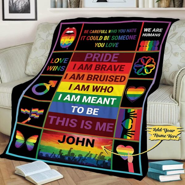 Customized Pride Blanket With Name Love Wins Blankets For Lesbian Gay Man Blanket