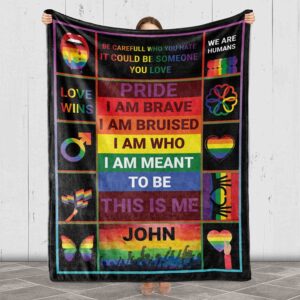 Customized Pride Blanket With Name Love Wins Blankets For Lesbian Gay Man Blanket 2