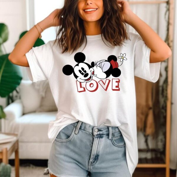 Cute Disney Kiss Shirt Disney Valentine Shirt Mickey Minnie Valentine Shirt