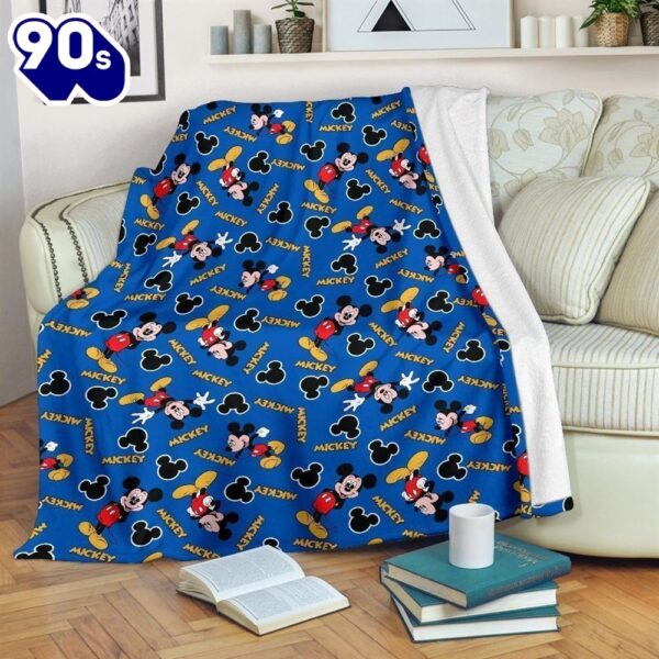 Cute Pattern Mickey Disney Fleece Blanket Gift For Fan