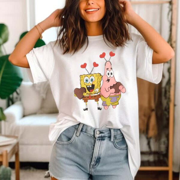 Cute Spongebob Valentine T-Shirt Spongebob Valentines Day Gifts For Couple