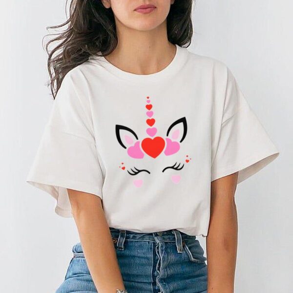 Cute Valentine’s Unicorn T-Shirt Unicorn Valentine Shirt