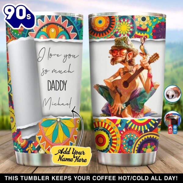 Daddy Hippie Personalized Tumbler