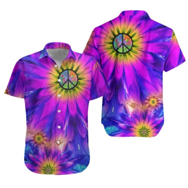 Daisy Peace Sign Hawaii Shirt – Beachwear For Men – Gifts For Young Adults