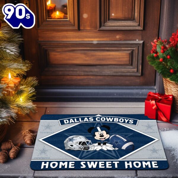 Dallas Cowboys NCAA And Mickey Mouse Doormat