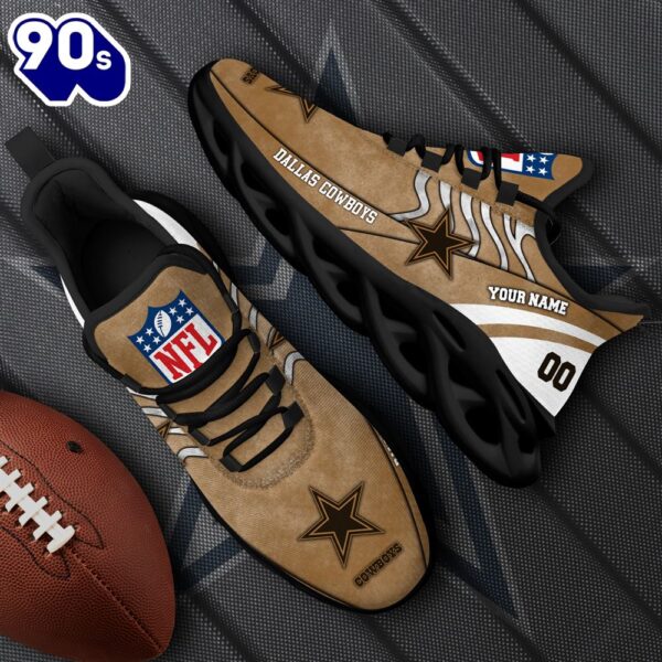 Dallas Cowboys NFL Clunky Shoes For Fans Custom Name And Number