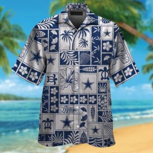 Dallas Cowboys Short Sleeve Button Up Tropical Hawaiian Shirt VER028