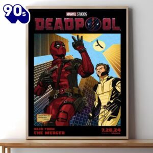 Deadpool 3 Movie Poster Wall Art Canvas