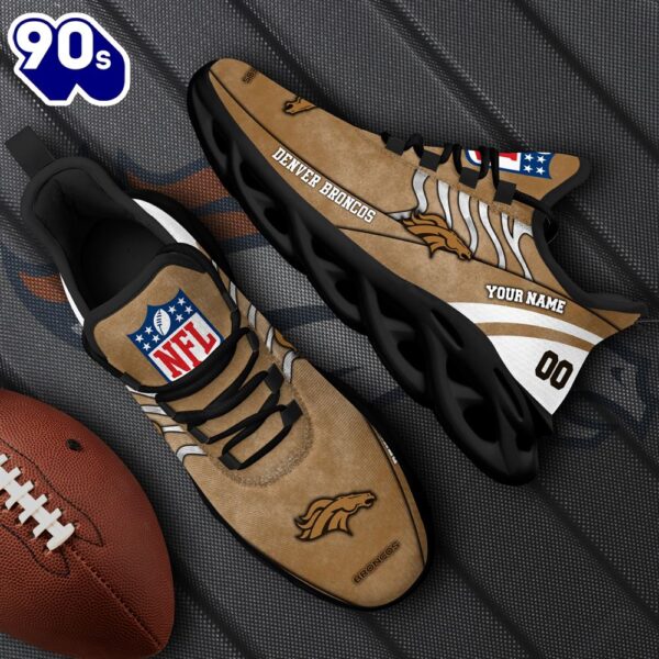 Denver Broncos NFL Clunky Shoes For Fans Custom Name And Number