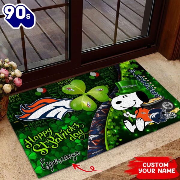 Denver Broncos NFL-Custom Doormat The Celebration Of The Saint Patrick’s Day