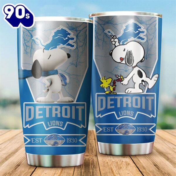 Detroit Lions Snoopy All Over Print 3D Tumbler-TPH