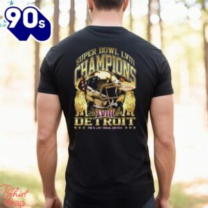 Detroit Super Bowl Champions 2024 ‘Gold Rush Vintage’ Kids T Shirt