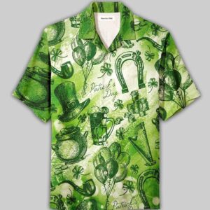 Discover Cool Whole Green Saintpatricks Day Vintage Aloha Hawaiian Shirts 2