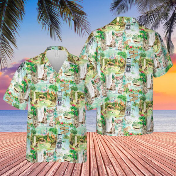 Disney Hawaiian Shirt Summer Beach Disney Parks Aloha Button Up Shirt