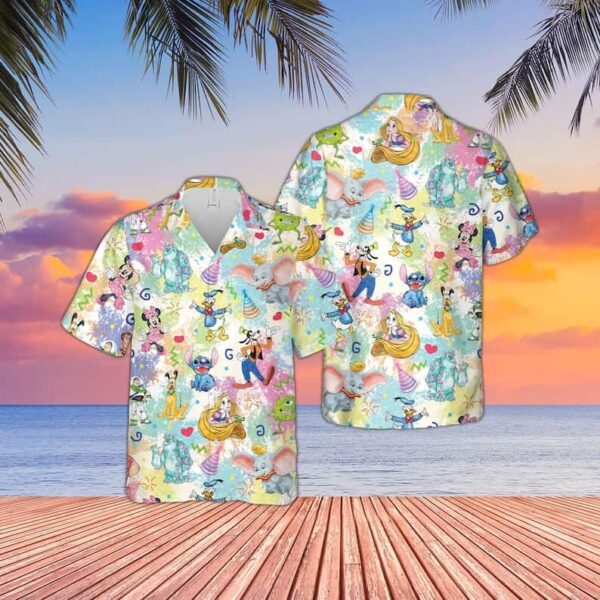 Disney Hawaiian Shirt Summer Beach Lilo Stitch Mickey And Friends Disney Aloha Button Up Shirt