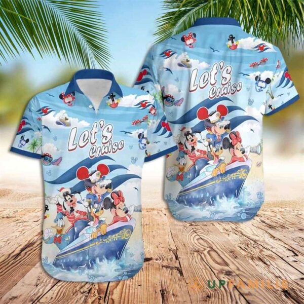 Disney Hawaiian Shirt Summer Beach Mickey Cruise Disney Aloha Button Up Shirt