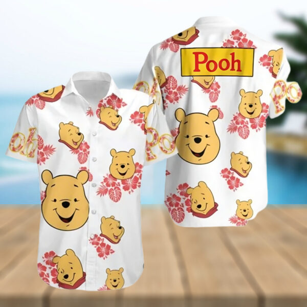 Disney Hawaiian Shirt Summer Beach Pooh Head Winnie The Pooh Disney Aloha Button Up Shirt
