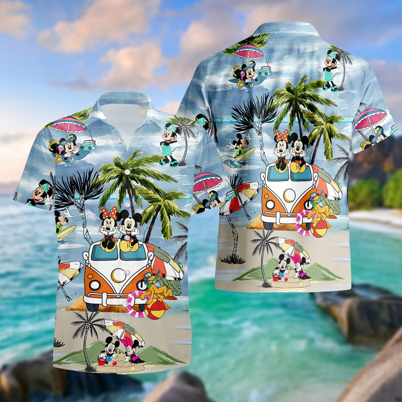 Disney Mickey And Minnie Trip Hawaiian Shirt