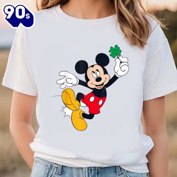 Disney Mickey Mouse Heel Click Shamrock St Patrick’s Day T-Shirt