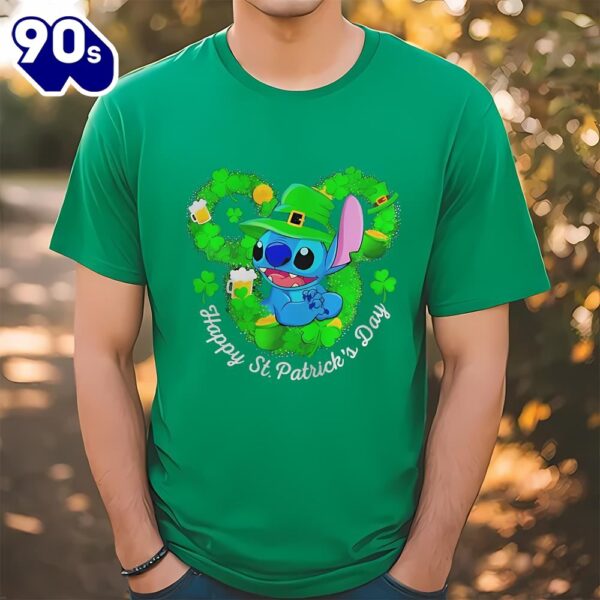 Disney Mickey Stitch Irish Stitch Happy St. Patrick’s Day Shirt