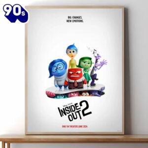 Disney Pixar Inside Out 2 Big Changes New Emotions 2024 Home Decor Poster Canvas