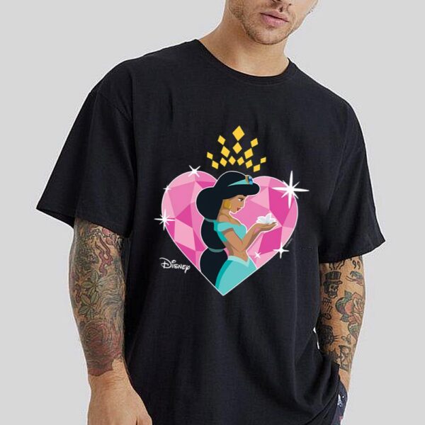 Disney Princess – Jasmine Heart T-Shirt – Valentine’s Day T-Shirt Disney