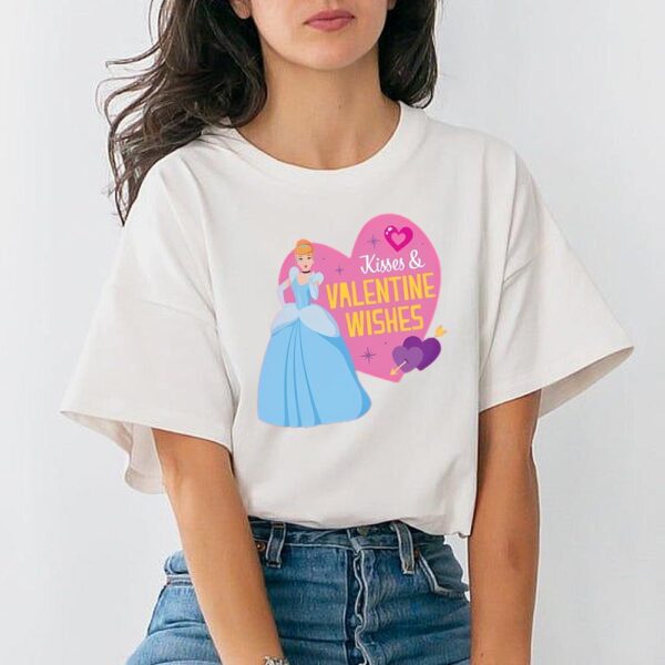 Disney Princess – Kisses And Valentine Wishes Shirt Valentine’s Day T-Shirts