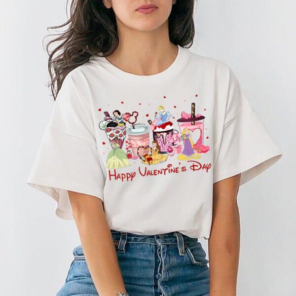 Disney Princess Valentine’s Day T-Shirt Valentine’s Day Sublimation T-Shirt