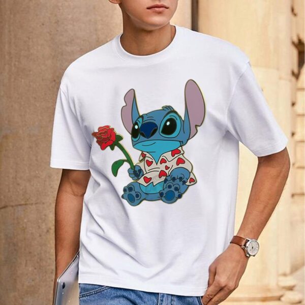 Disney Stitch And Angel Happy Valentine’s Day Matching T-Shirt Gift Valentine