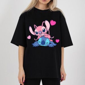 Disney Stitch And Angel Happy Valentine’s Day Matching T-Shirt Gift Valentine Shirt