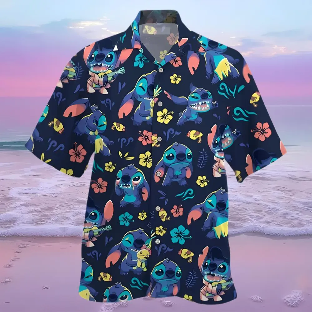 Disney Stitch Hawaiian Shirt Gift For Someone Going To Hawaii