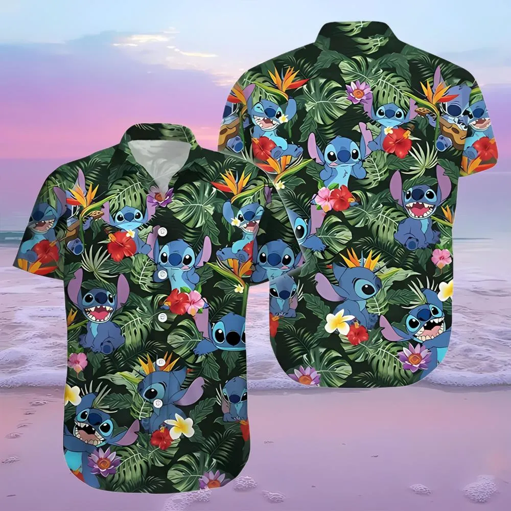 Disney Stitch Hawaiian Shirt, Summer Vacation Hawaiian Shirt