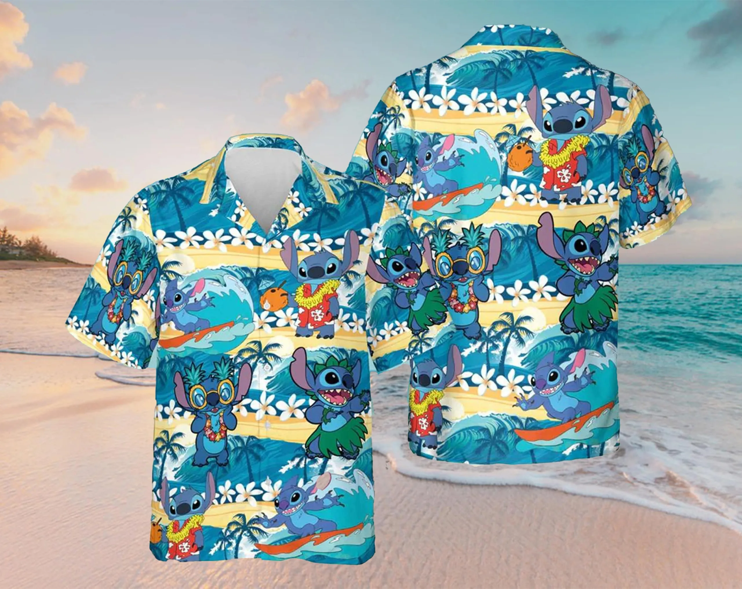 Disney Stitch Tropical Hawaiian Shirt