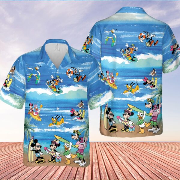 Disney Summer Mickey And Minnie Mouse Hawaiian Vacation Holiday Shirt