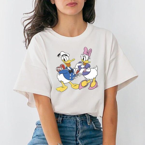 Disney T-Shirt Valentine Day Donald And Daisy Duck
