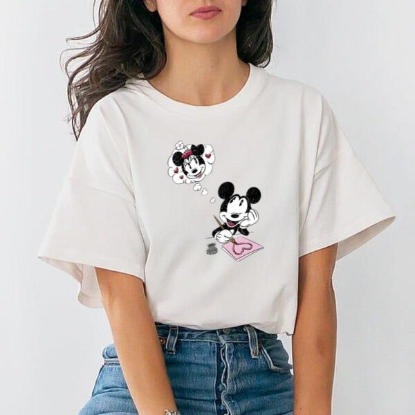 Disney T-Shirt Valentine Day Mickey And Minnie Mouse