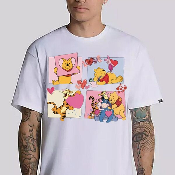 Disney Valentine Pooh Shirt Disney Pooh Bear And Friend Shirt Pooh Valentine’s Day Shirt