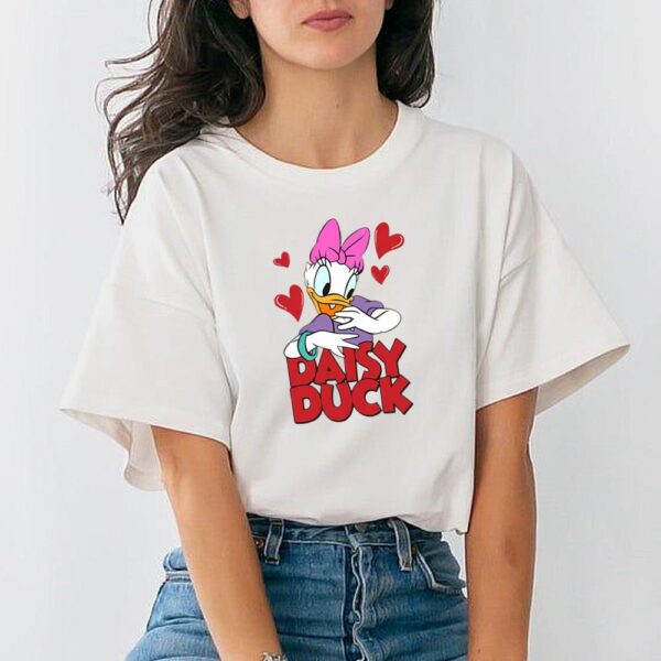 Donald And Daisy Duck Love Heart Shirt