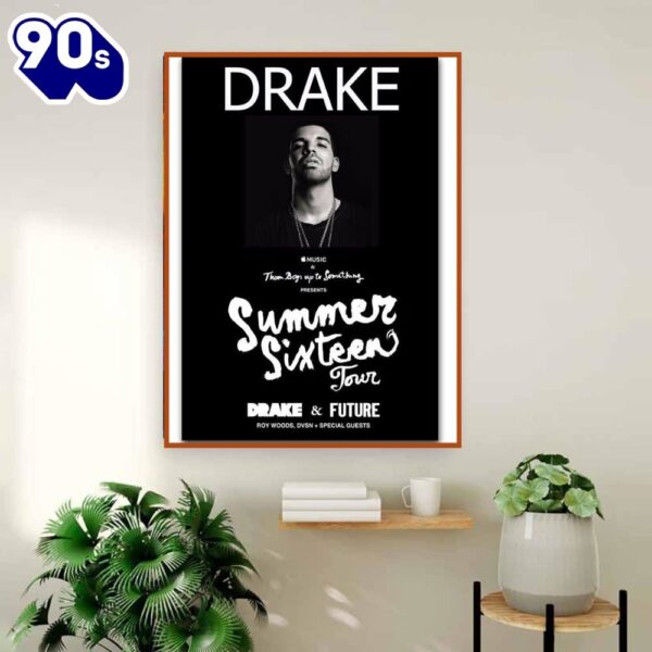 Drake 2023-2024 It’s All A Blur Tour Dates Poster Canvas