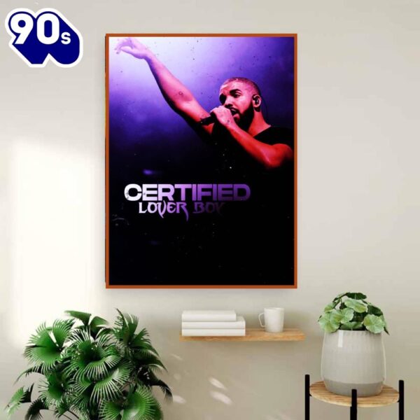 Drake Certified Lover Boy Purple Poster Canvas