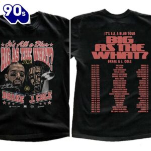 Drake J Cole Big As The What Tour 2024 Shirt, Drake J Cole It’s All Blur Tour T-shirt
