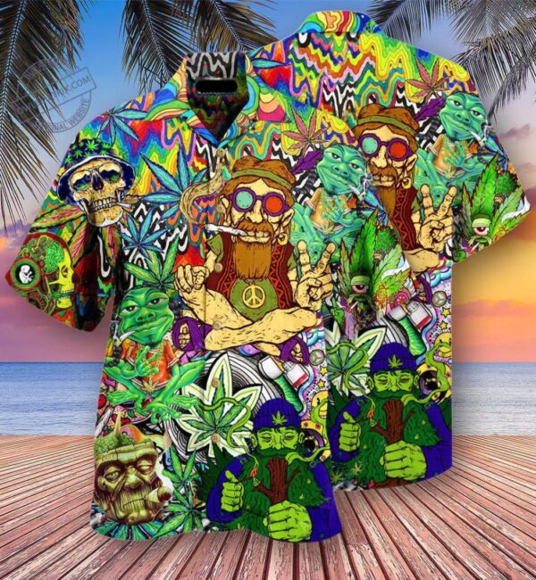 Feel Freedom From 3d Hippie Hawaiian Shirt- Beachwear For Men – Gifts For Young Adults