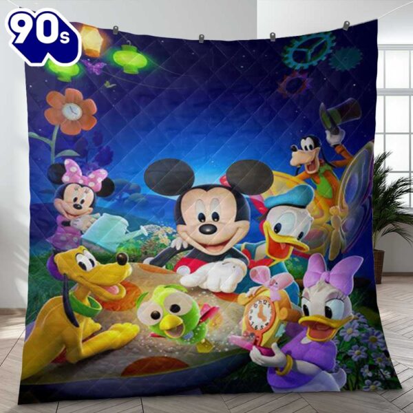 Funny Mickey And Friends Cartoon Disney Ver3 Gift Lover Blanket